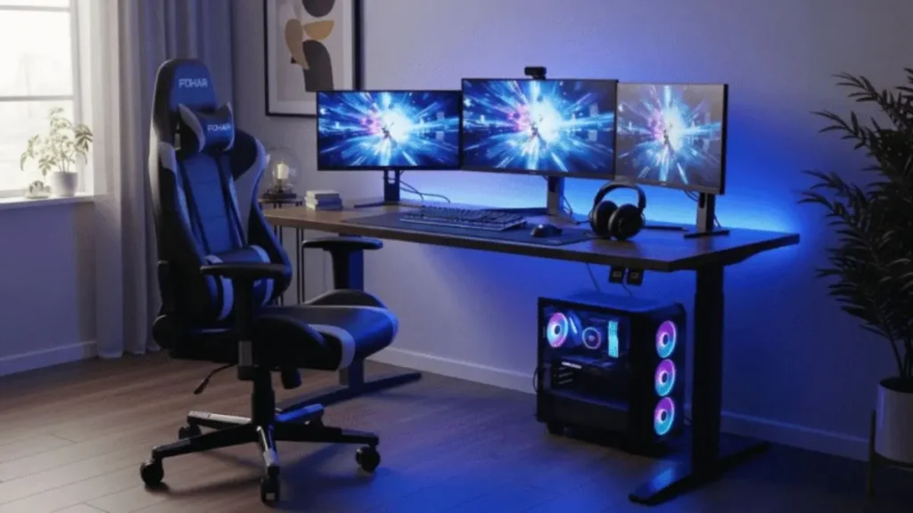 Review Detalhado: Cadeira Gamer Ergonômica Fohar WGC100 – Vale a Pena Comprar? 3 cadeira gamer barata fohar wgc100 custo beneficio