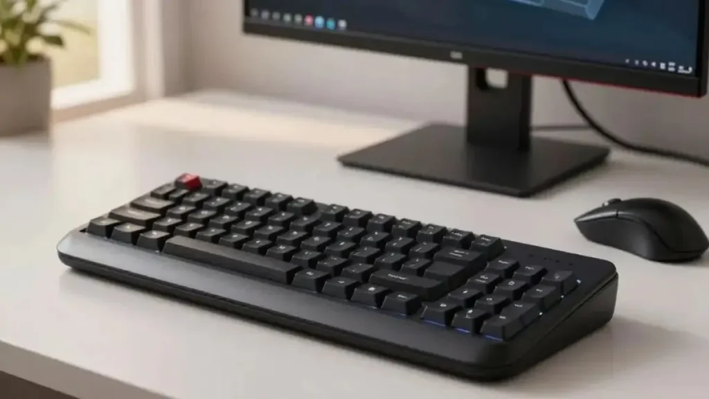 teclado ergonômico alinhamento corpo setup gamer