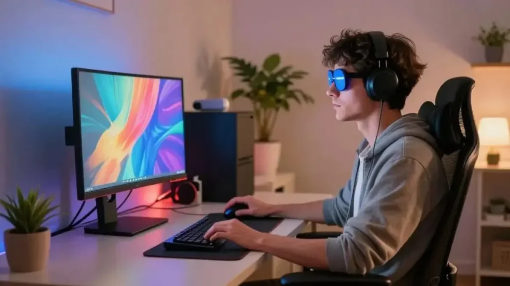 saúde ocular streamers conforto em lives longas