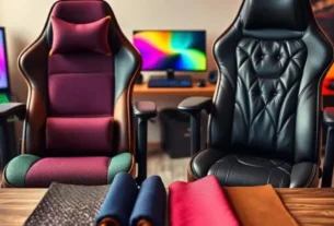 Material Cadeira Gamer Ergonômica