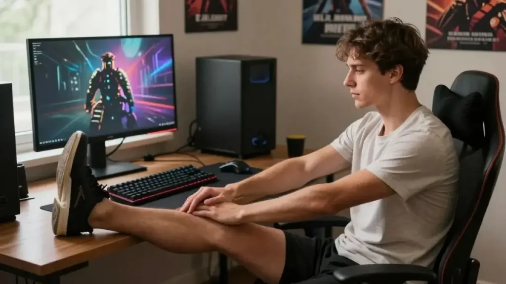 alongamentos gamers postura correta setup sem dor