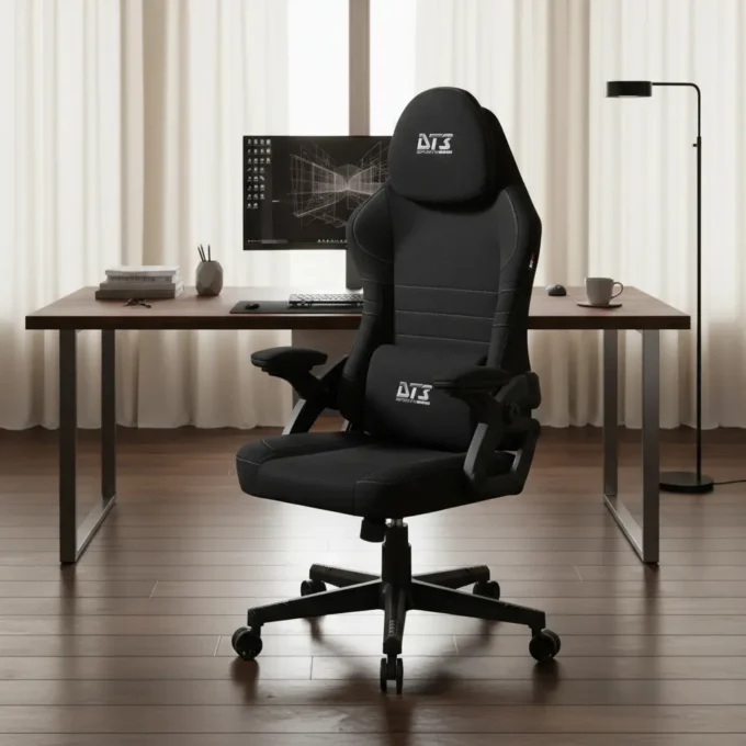 Cadeira Gamer DT3 GX Preta Alta Performance com Reclinação e Apoio de Braços Ajustável 1 Cadeira Gamer DT3 GX Preta Alta Performance com Reclinação e Apoio de Braços Ajustável