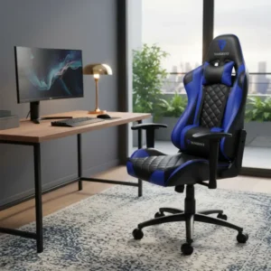 Cadeira Gamer ThunderX3 TGC12 Ergonômica Reclinável Preto/Azul Premium para Home Office e Jogos