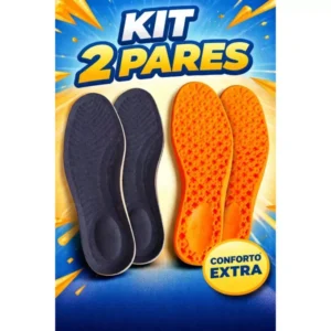 Kit 2 Pares Palmilha Ortopédica Premium para Fascite Plantar e Esporão - Alívio Imediato e Alta Performance