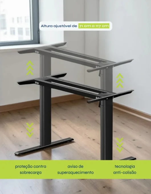 Mesa Gamer Ergonômica Highload 140x60cm - Ajuste de Altura Elétrico com Memória e Estrutura de Alta Performance 1 Mesa Gamer Ergonômica Highload 140x60cm - Ajuste de Altura Elétrico com Memória e Estrutura de Alta Performance