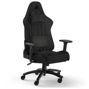 Cadeira Gamer Corsair TC100 Relaxed Fabric – Conforto Ergonômico Premium, Reclinável, Almofadas Viscoelásticas, Cilindro Classe 4, 120kg