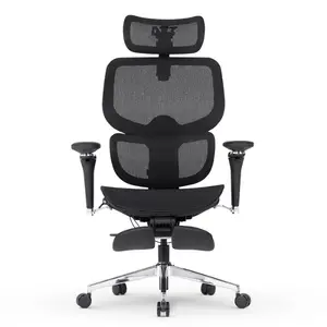 Cadeira Office DT3 Ergonomie FT Preta – Até 160kg, Reclinável 135°, Braço 5D 360°, Cilindro Classe 4, Mesh Respirável