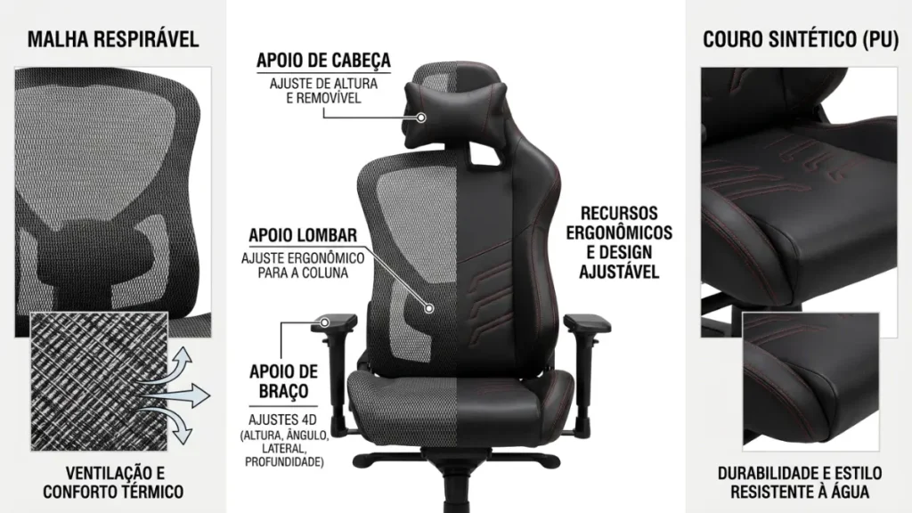 O Guia Definitivo: TOP 5 Cadeira Gamer Ergonômica para Iniciantes 2 Melhor Cadeira Gamer Ergonômica para Iniciantes