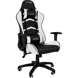 Cadeira Gamer MyMax MX5 com Almofadas Inclusas — Design Ergonômico, Revestimento PU, Ajuste de Altura a Gás, Rodízios Silenciosos, Até 150kg