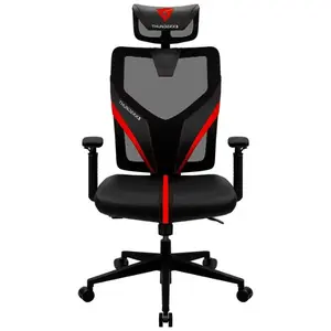 Cadeira ThunderX3 Yama1 Ergonomic Preta e Vermelha – Suporte até 120kg, Encosto 90-135°, Braço Ajustável