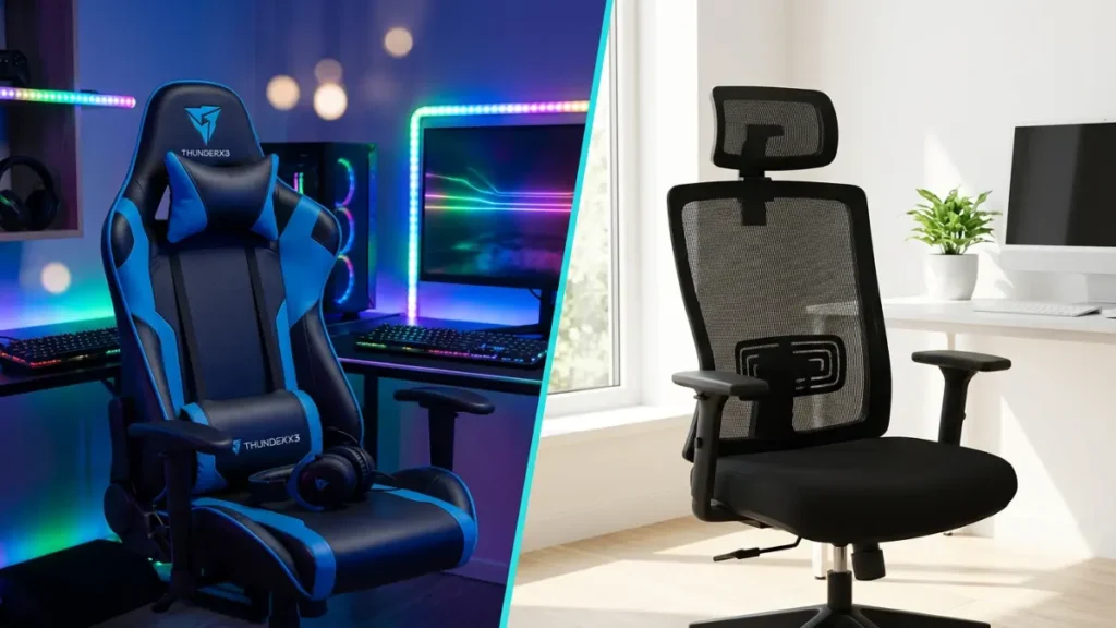 Cadeira Gamer Ergonômica ThunderX3 TGC12 vs Concorrentes: Guia técnico de especialista para comprar certo 3 Ergonomia vs Visual Gamer