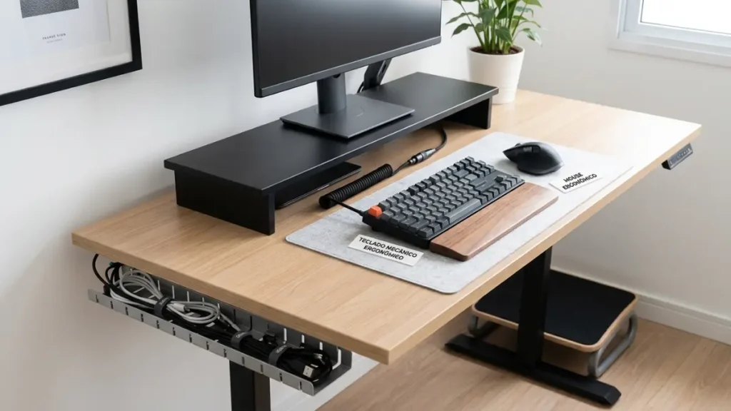 Organização Setup Ergonômico: O Guia do Espaço Ideal 2 Os três pilares de um setup ergonômico organizado