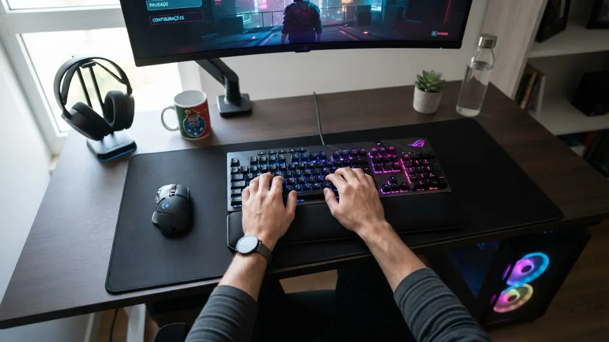 Teclado Ergonômico Gamer