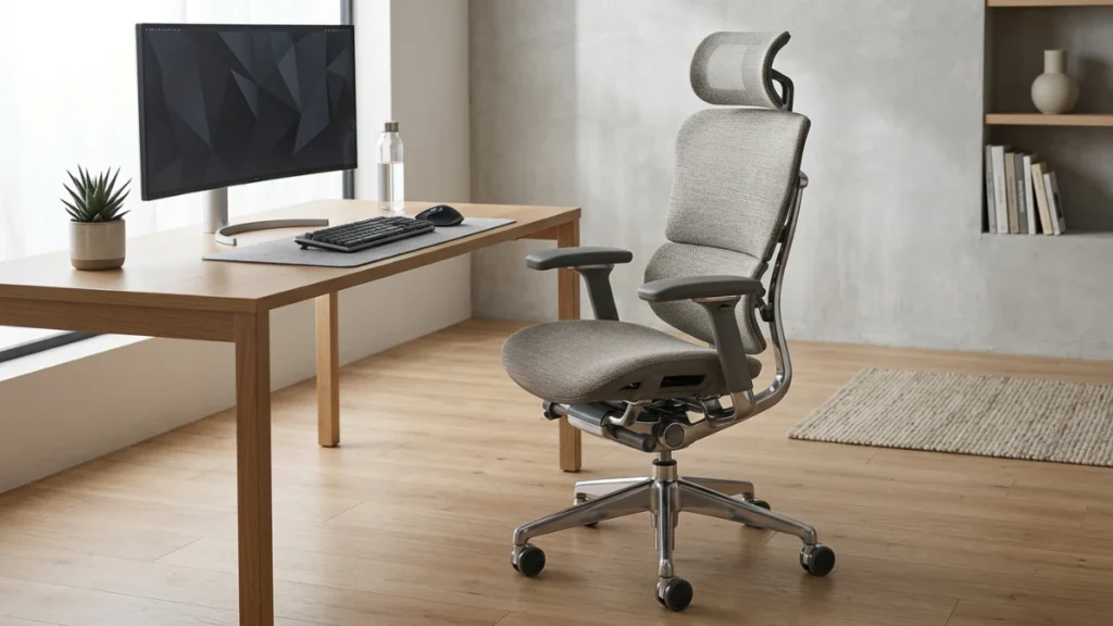 Cadeira Gamer Ergonômica Confortável e Barata: Top 4 2 cadeira ergonomica premium linho base aluminio