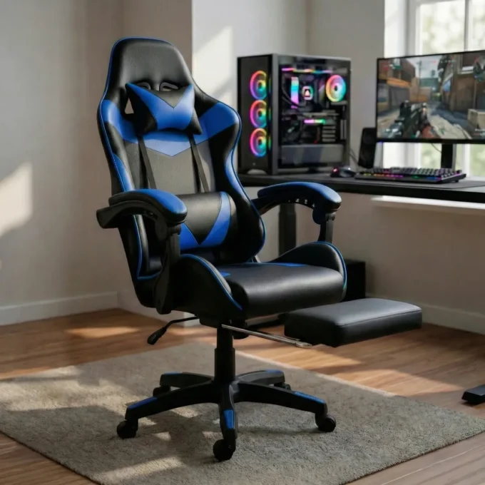 Cadeiras Gamer Ergonômicas até R$750: as 5 Melhores 6 Cadeira Gamer Profissional Escritorio Com Apoio Para Pes
