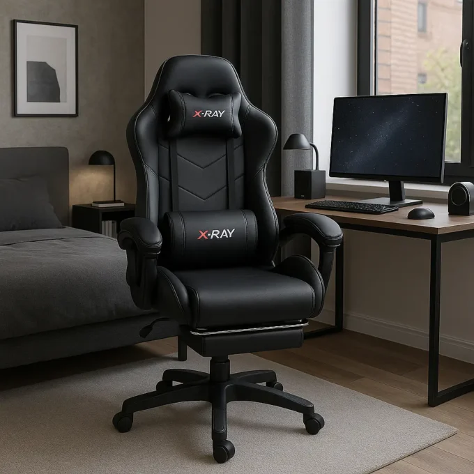 Conforto e Economia: Cadeiras Gamer Ergonômicas até R$650 4 Cadeira Gamer Profissional Reclinavel Apoio De Pes X ray 1