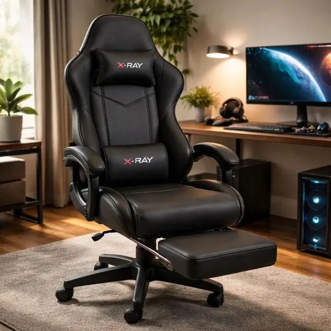Conforto e Economia: Cadeiras Gamer Ergonômicas até R$650 5 Cadeira Gamer X ray Para Jogosescritorio Confortavel Cor Black