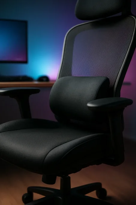 Cadeira gamer ergonômica com suporte lombar