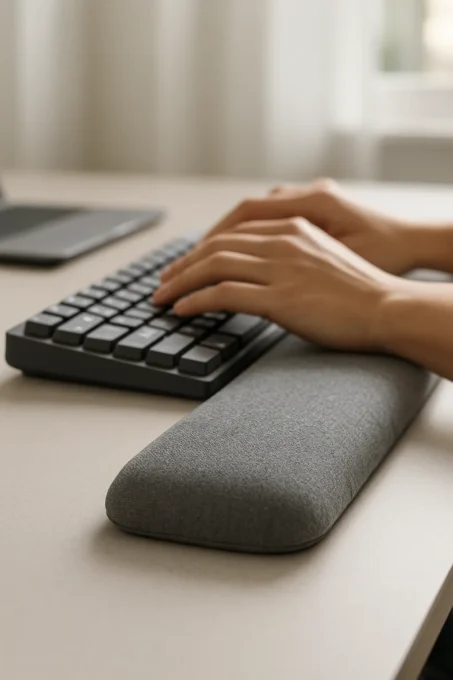 Apoio de pulso: mais conforto ao digitar