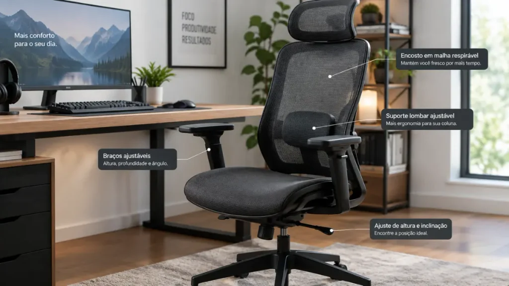 Melhores Cadeiras Gamer Ergonômicas: Testadas e Aprovadas 2 Por que ergonomia importa mais do que estética em uma cadeira gamer