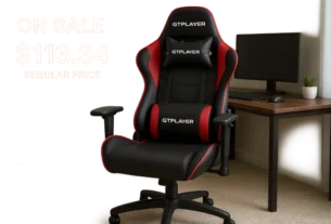 Cadeira gamer GTPLAYER Big & Tall em promoção: modelo 350 lb por US$113,34 — menor preço registrado