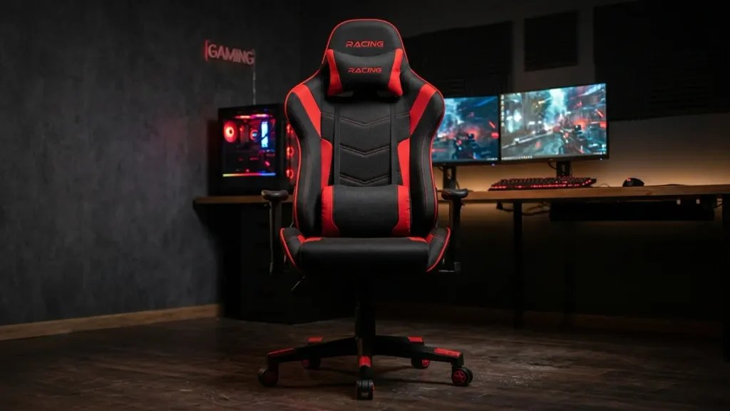 Prós e contras da Cadeira Gamer Vinik Rocket: Review 2 cadeira giratória preta e vermelha para setup