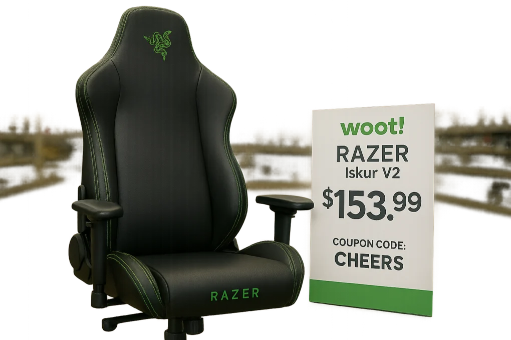 Cadeira Razer Iskur V2 X L33t por US$153,99 na Woot com cupom CHEERS