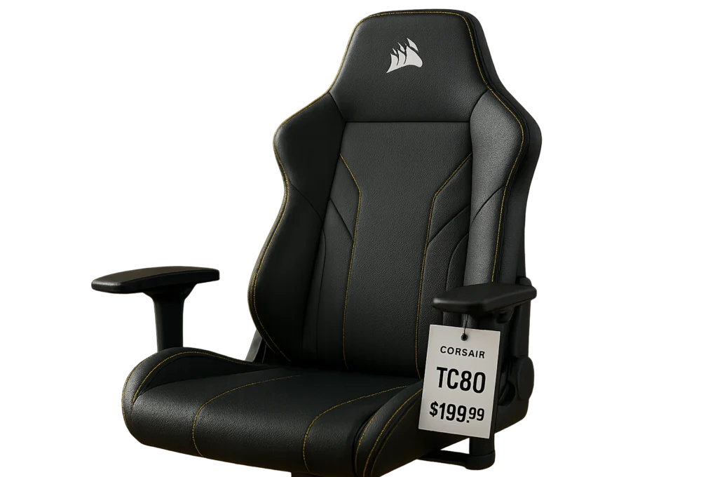 Corsair lança TC80: cadeira gamer de US$199,99 com mais de 30 testes de resistência 1 Corsair lança TC80: cadeira gamer de US$199,99 com mais de 30 testes de resistência