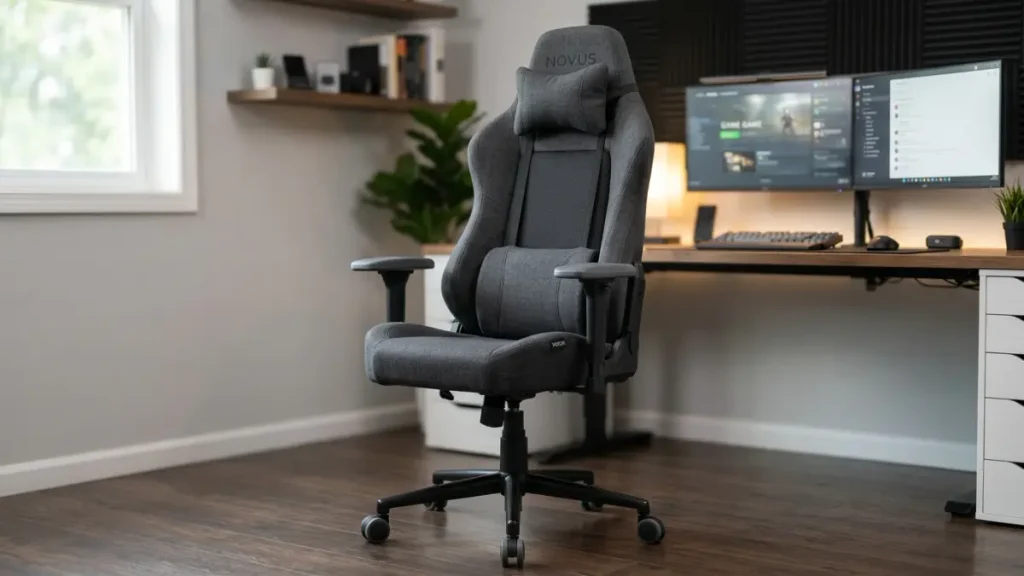 Cadeira gamer Corsair TC100 Relaxed Fabric em tecido cinza