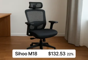 Sihoo M18: cadeira ergonômica avaliada com 10/10 agora por US$132,53 — 22% de desconto
