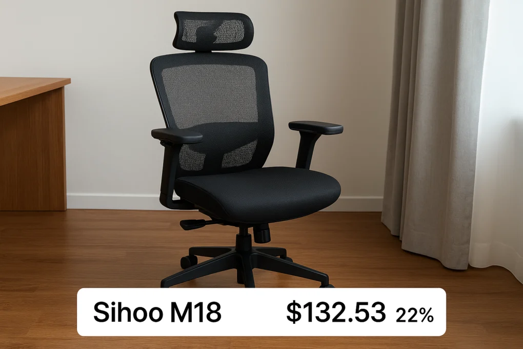 Sihoo M18: cadeira ergonômica avaliada com 10/10 agora por US$132,53 — 22% de desconto 1 Sihoo M18: cadeira ergonômica avaliada com 10/10 agora por US$132,53 — 22% de desconto