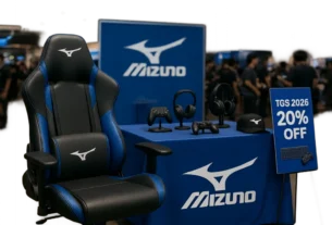TGS 2026: Mizuno expõe cadeiras, controles e acessórios de e‑sports com ofertas exclusivas