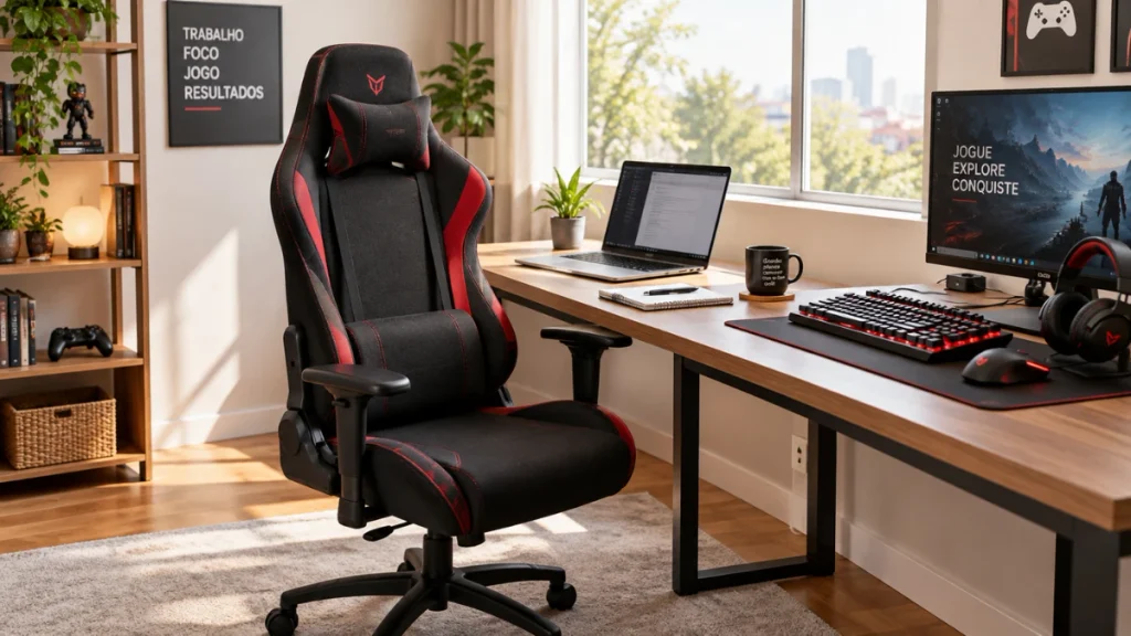 Cadeira Gamer Profissional Escritório Ergonômica Reclinável — A escolha versátil para quem divide o dia entre jogos e home office