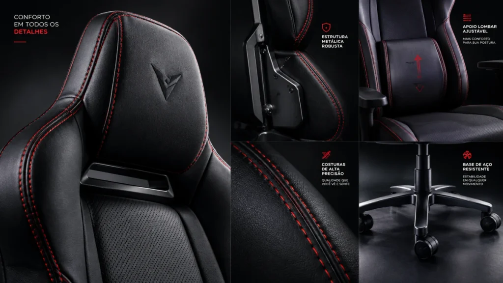 Cadeira Gamer TGT Heron M — O modelo premium para quem exige durabilidade e construção de marca