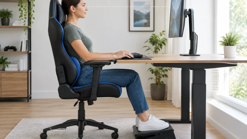 Cadeira gamer faz mal para coluna? Veja a verdade 2 Como ajustar a cadeira gamer do jeito certo