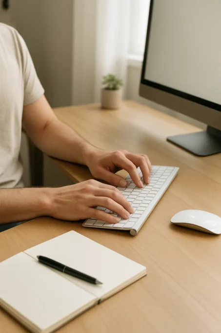 Teclado ergonômico para trabalho: ajuste que faz diferença